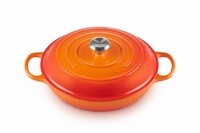 Faitout en fonte emaillee 30 cm Volcanique avec Interieur Sable